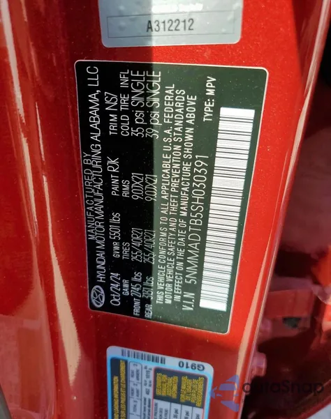 2025 Genesis Gv70 Base z USA, uszkodzony, nr VIN 5NMMADTB5SH030391